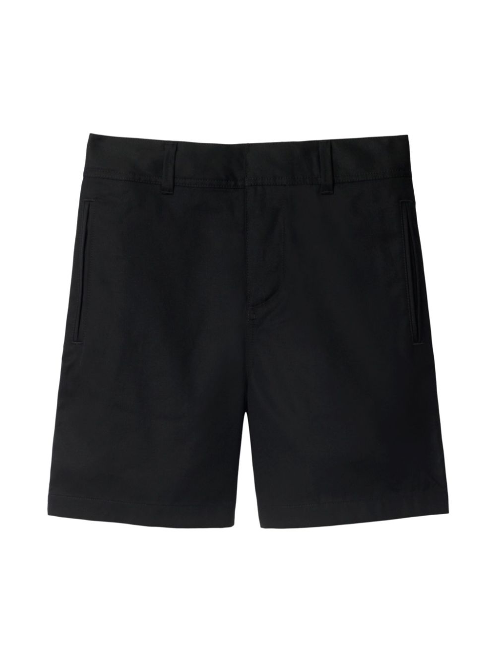 Shorts per bambino Burberry Kids nero con motivo con ricamo Equestrian Knight sul retro - Rubino Kids