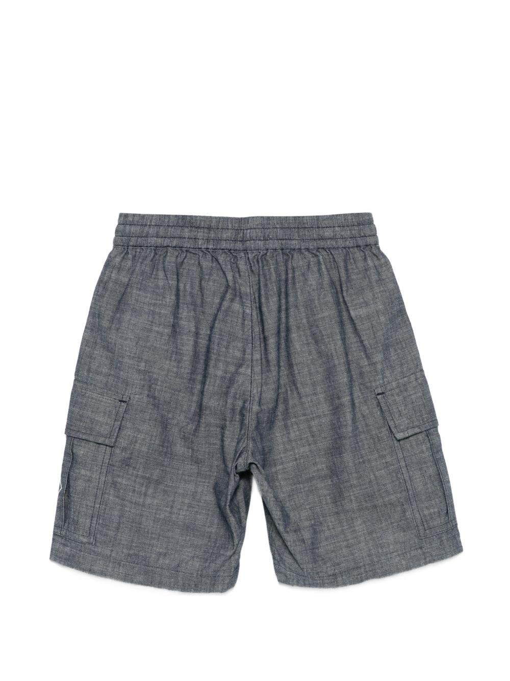 Shorts per bambino C.P. Company Kids grigi con logo sul davanti - Rubino Kids