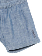 Shorts per bambino Donsje denim con vita elasticizzata - Rubino Kids