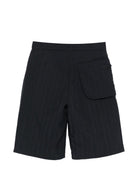 Shorts per bambino Emporio Armani Kids blu con design a righe - Rubino Kids