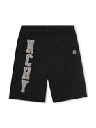 Shorts per bambino Givenchy Kids nero con ricamo logo sulla gamba - Rubino Kids