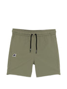 Shorts per bambino K - WAY Kids verde con logo sul davanti - Rubino Kids