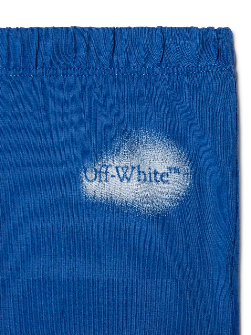 Shorts per bambino Off - White Kids Arrow Spray blu con stampa logo laterale - Rubino Kids