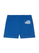 Shorts per bambino Off - White Kids Arrow Spray blu con stampa logo laterale - Rubino Kids