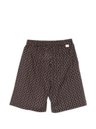 Shorts per bambino Paolo Pecora Kids marroni stampati ebano - Rubino Kids