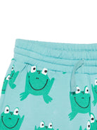 Shorts per bambino Stella McCartney Kids azzurro con stampa illustrazione - Rubino Kids