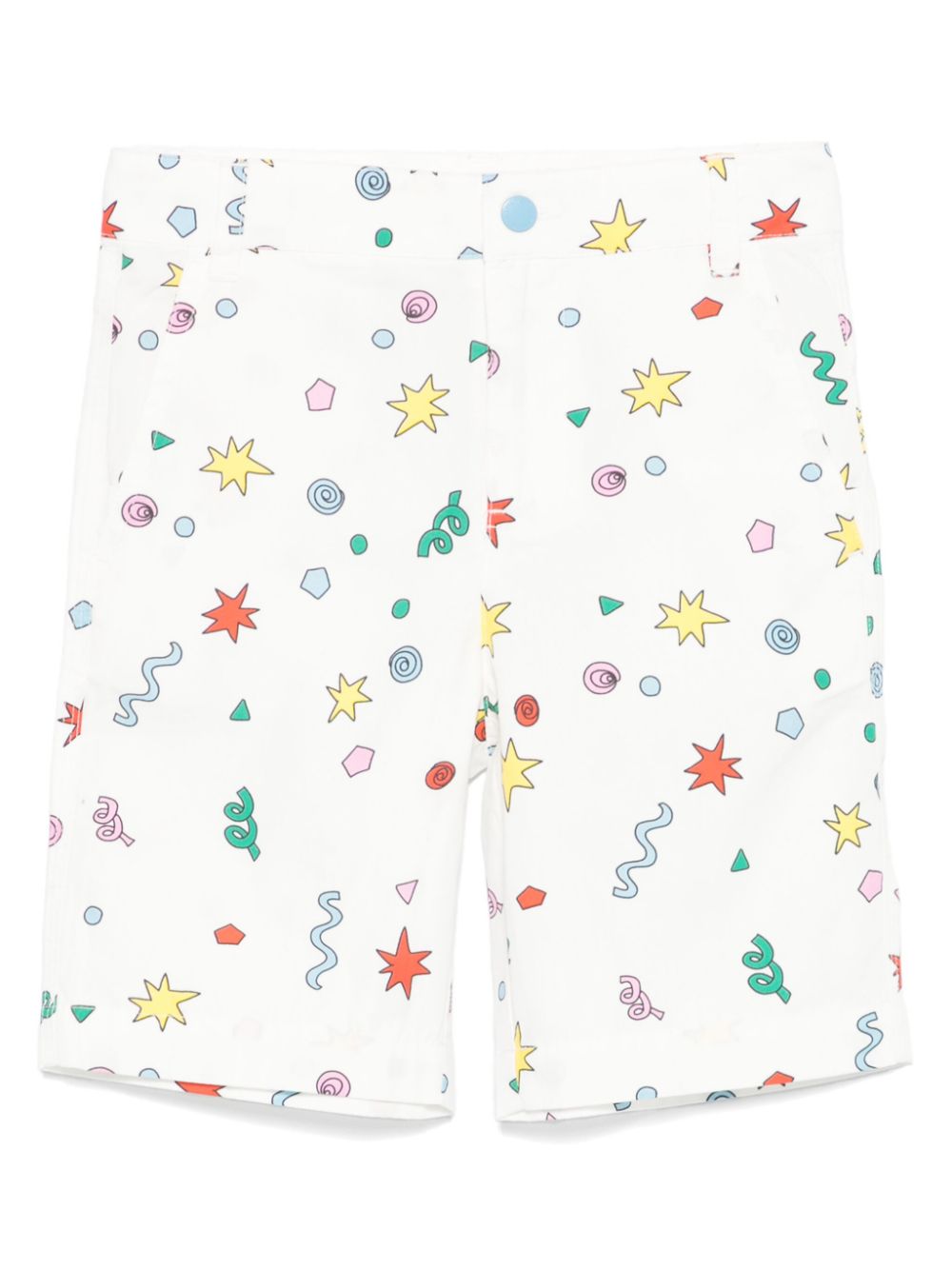 Shorts per bambino Stella McCartney Kids bianco con stampa illustrazione - Rubino Kids