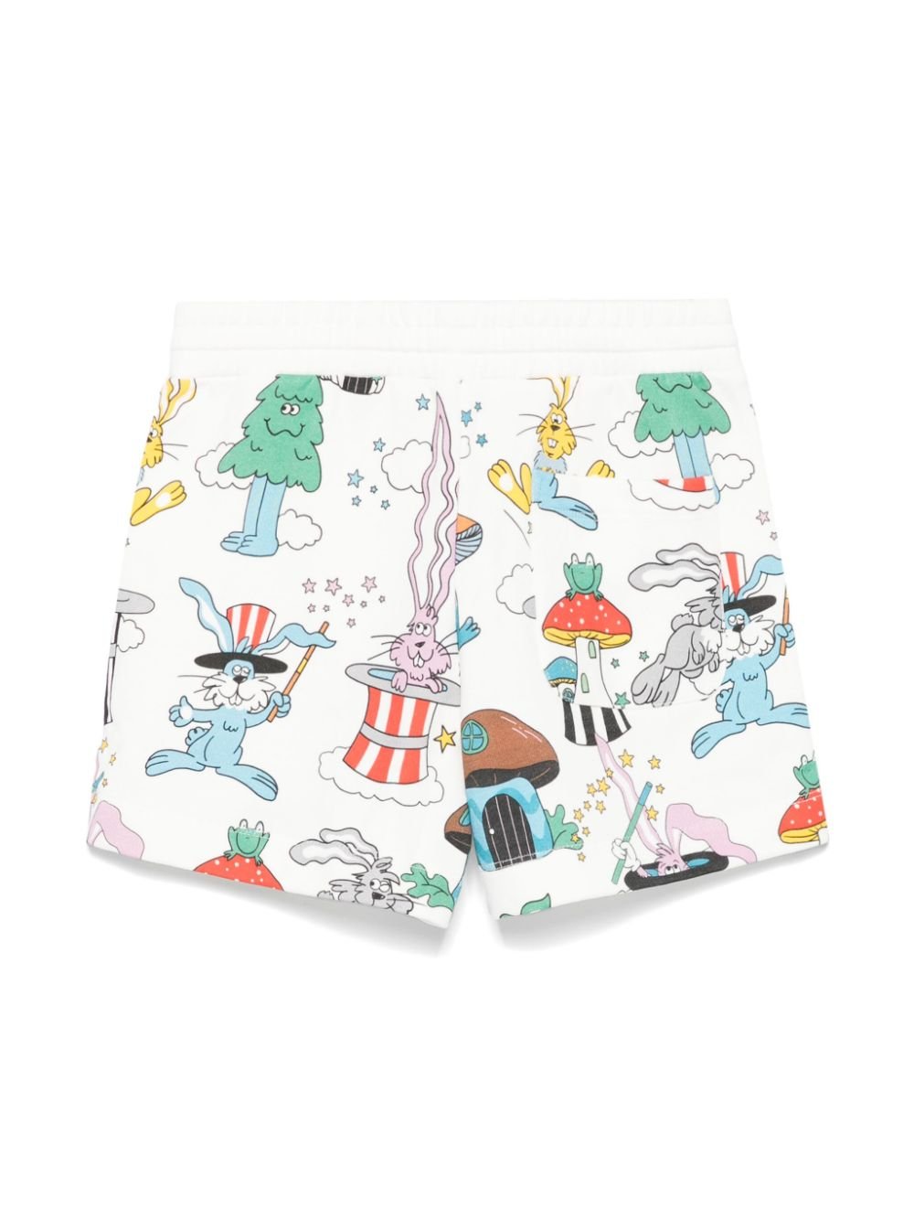 Shorts per bambino Stella McCartney Kids bianco con stampa illustrazione - Rubino Kids