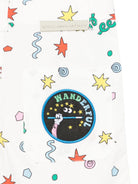 Shorts per bambino Stella McCartney Kids bianco con stampa illustrazione - Rubino Kids