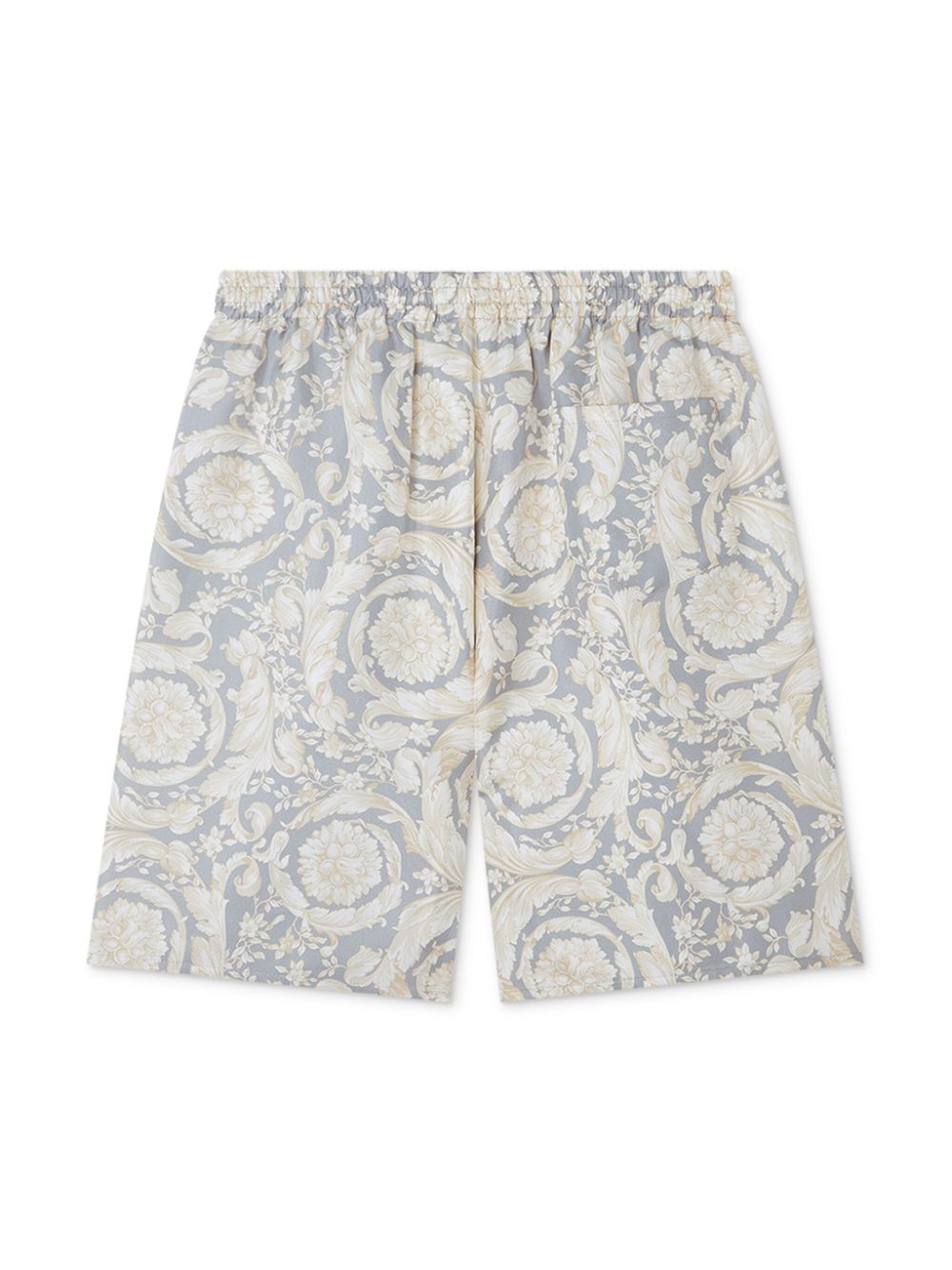 Shorts per bambino Versace Kids grigio con stampa barocca - Rubino Kids