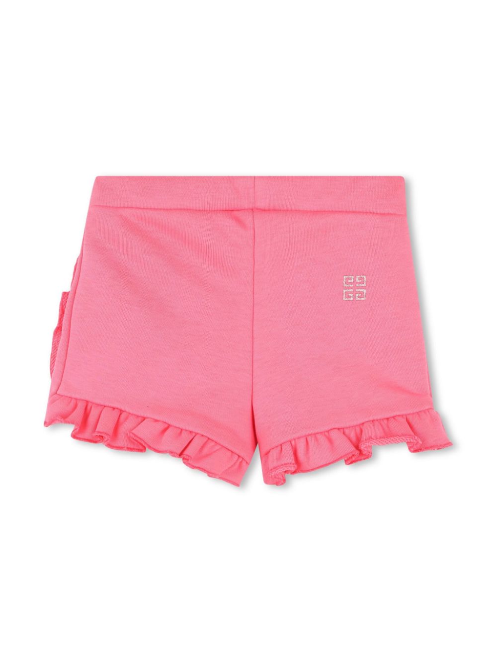 Shorts per neonata Givenchy Kids rosa con ruches con design a più strati - Rubino Kids