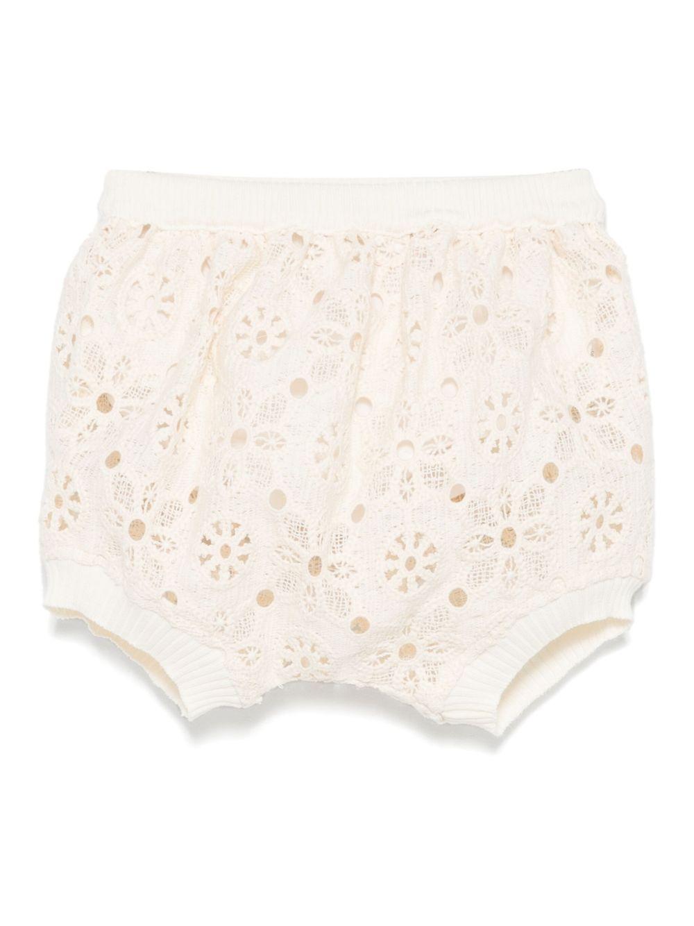 Shorts per neonata JESURUM BABY Leila beige con ricamo - Rubino Kids