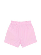 Shorts per neonata Moschino Kids rosa con stampa Teddy Bear sul davanti - Rubino Kids