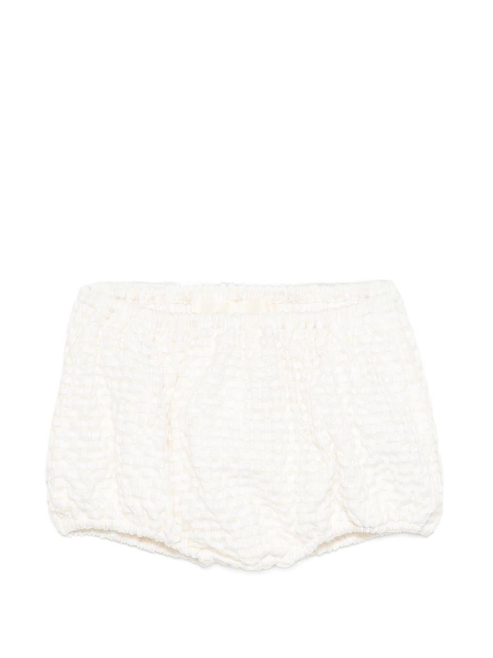 Shorts per neonata Simonetta beige con motivo a quadri - Rubino Kids
