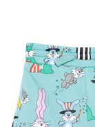 Shorts per neonata Stella McCartney Kids azzurro con stampa illustrazione - Rubino Kids