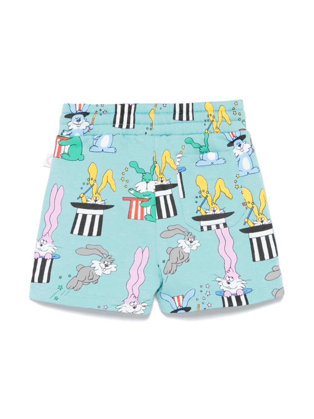 Shorts per neonata Stella McCartney Kids azzurro con stampa illustrazione - Rubino Kids