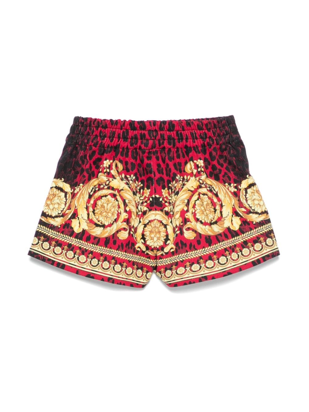 Shorts per neonata Versace Kids multicolore con stampa barocca - Rubino Kids