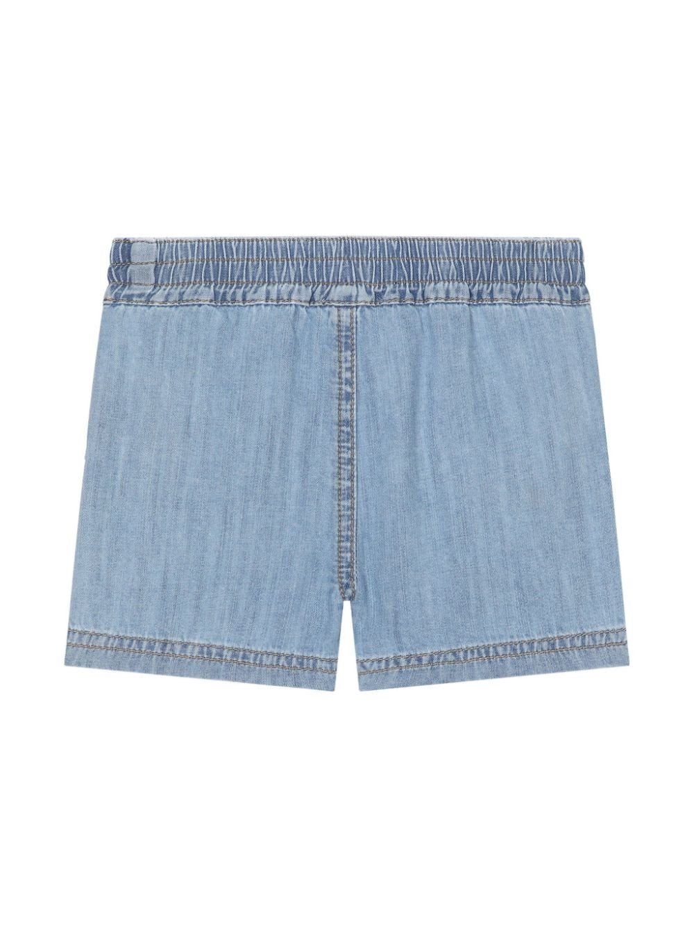 Shorts per neonati Dolce & Gabbana Kids in denim con placca logo - Rubino Kids