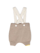 Shorts per neonati Gensami Kids beige Alpachino con intarsio - Rubino Kids