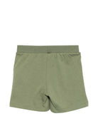 Shorts per neonati Moschino Kids verde con tre Teddy Bear sul davanti - Rubino Kids