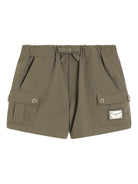 Shorts per neonato Dolce & Gabbana Kids verde con vita elasticizzata - Rubino Kids