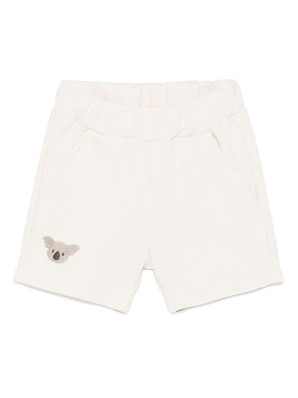 Shorts per neonato Donsje Ithri beige con motivo con ricamo - Rubino Kids