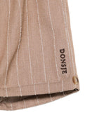 Shorts per neonato Donsje marrone con design a righe - Rubino Kids
