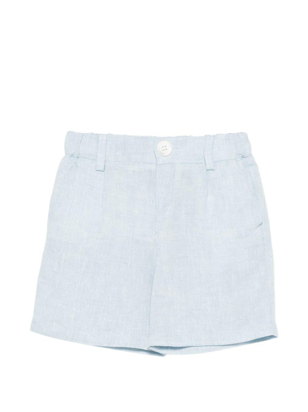 Shorts per neonato Fay Kids azzurri con logo ricamato sul retro - Rubino Kids