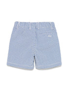 Shorts per neonato Fay Kids blu a quadretti con due tasche diagonali laterali - Rubino Kids