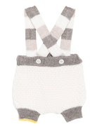 Shorts per neonato Gensami Kids bianco con bretelle - Rubino Kids