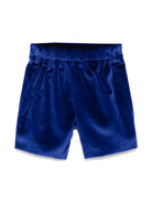 Shorts per neonato Jesurum Baby blu in velluto con bottoni decorativi - Rubino Kids