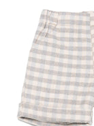 Shorts per neonato La Stupenderia beige con motivo a quadri - Rubino Kids