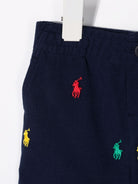 Shorts per neonato Ralph Lauren Kids blu con motivo Polo Pony all over - Rubino Kids