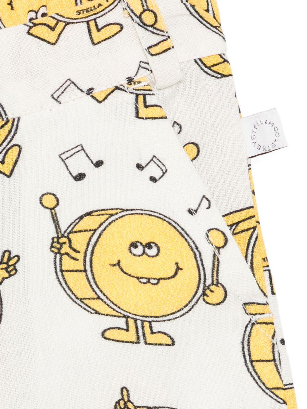 Shorts per neonato Stella McCartney Kids bianco con stampa - Rubino Kids