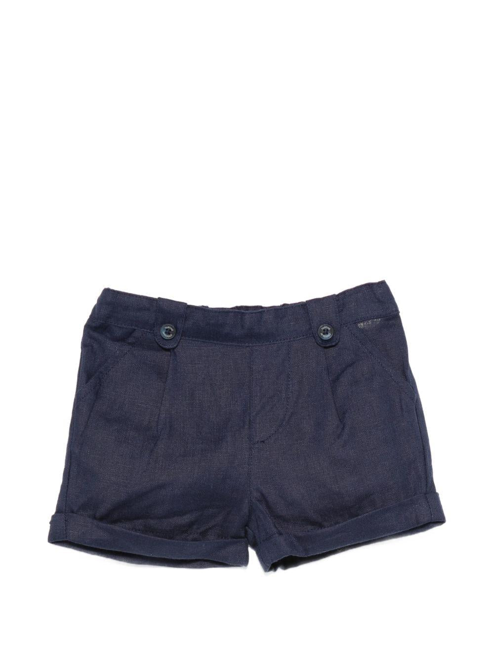 Shorts per neonato Tartine & Chocolat blu scuro in lino - Rubino Kids