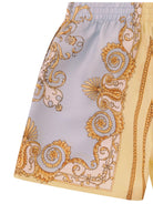 Shorts per neonato Versace Kids bianco con decorazioni oro - Rubino Kids
