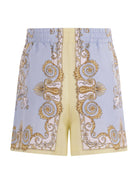 Shorts per neonato Versace Kids bianco con decorazioni oro - Rubino Kids