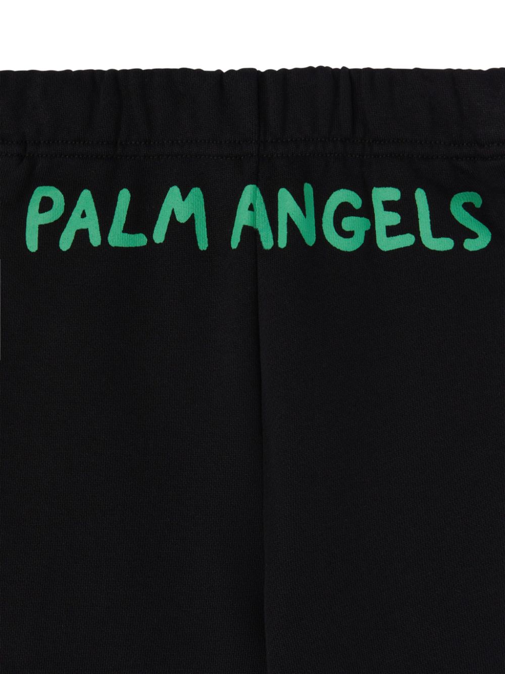 Shorts sportivi con logo per bambino Palm Angels Kids nero con vita elasticizzata - Rubino Kids