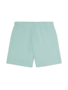 Shorts sportivi con stampa per bambina Palm Angels Kids azzurro con orlo dritto - Rubino Kids