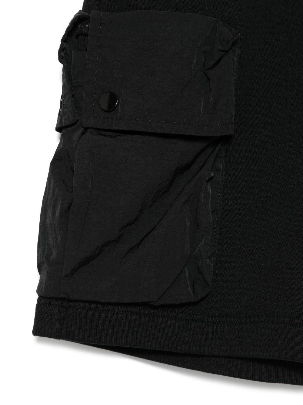 Shorts sportivi per bambino C.P. Company Kids nero con tasche laterali - Rubino Kids