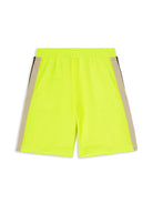 Shorts sportivi per bambino Palm Angels Kids giallo con design senza fodera - Rubino Kids