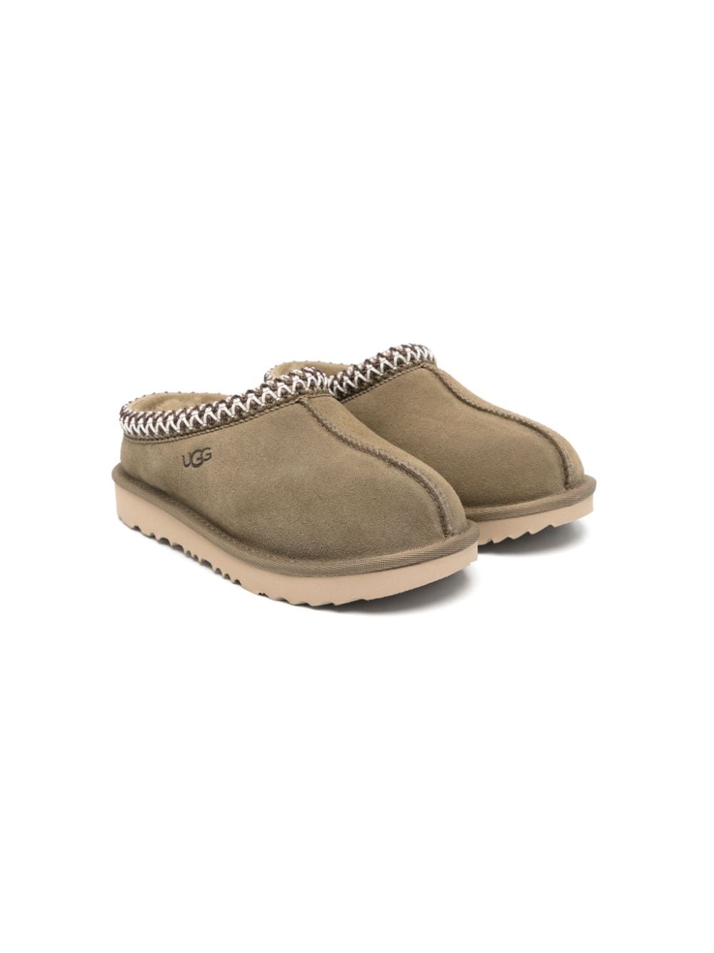 Slippers Tasman per bambina UGG Kids beige con punta tonda - Rubino Kids