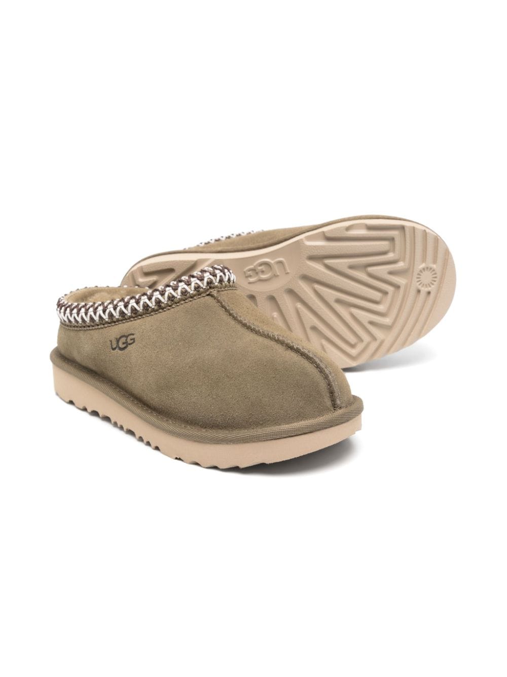 Slippers Tasman per bambina UGG Kids beige con punta tonda - Rubino Kids