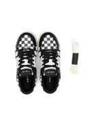 Sneakers a scacchi per bambino Amiri Kids bianco e nero modello Skel - Rubino Kids