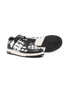 Sneakers a scacchi per bambino Amiri Kids bianco e nero modello Skel - Rubino Kids