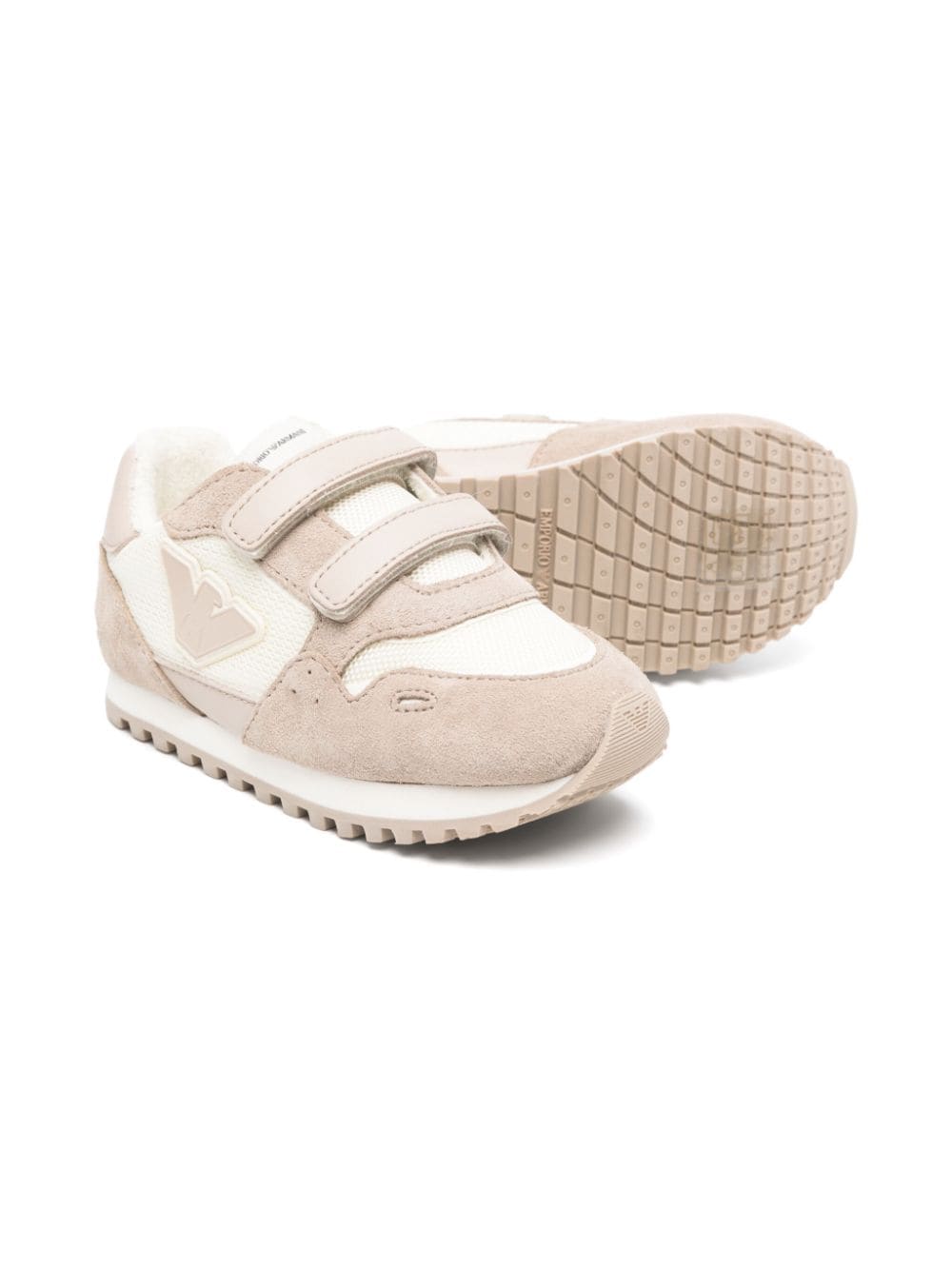 Sneakers con applicazione logo per bambino Emporio Armani Kids multicolor con inserti in rete - Rubino Kids