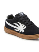 Sneakers con applicazione Palm Tree per bambino Palm Angels Kids nero con logo sul tallone - Rubino Kids