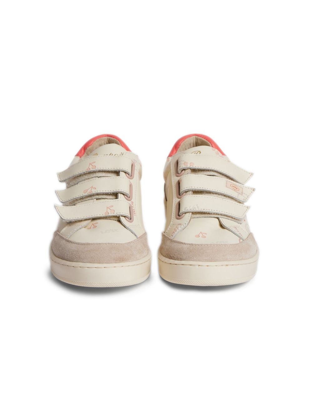 sneakers con cinturino touch con stampa ciliegie - Rubino Kids