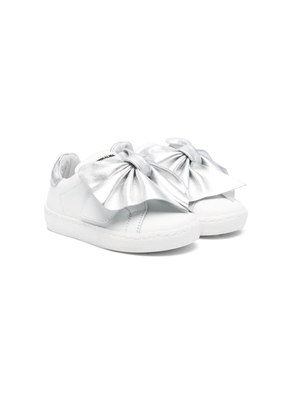 Sneakers con fiocco per bambina Monnalisa bianco con dettaglio fiocco - Rubino Kids