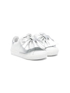 Sneakers con fiocco per bambina Monnalisa bianco con dettaglio fiocco - Rubino Kids